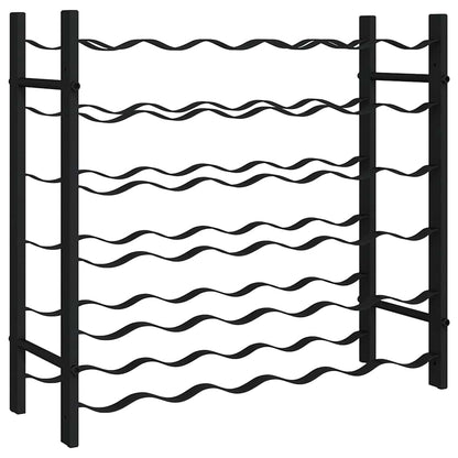 325921 vidaXL Wine Rack for 36 Bottles Black Iron