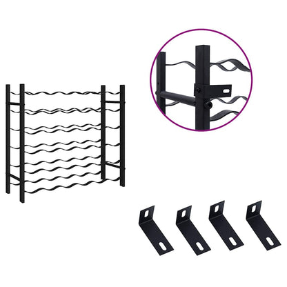 Wine Rack for 36 Bottles Black Iron
