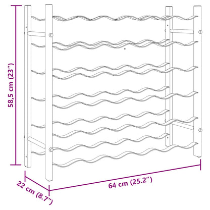 Wine Rack for 36 Bottles Black Iron