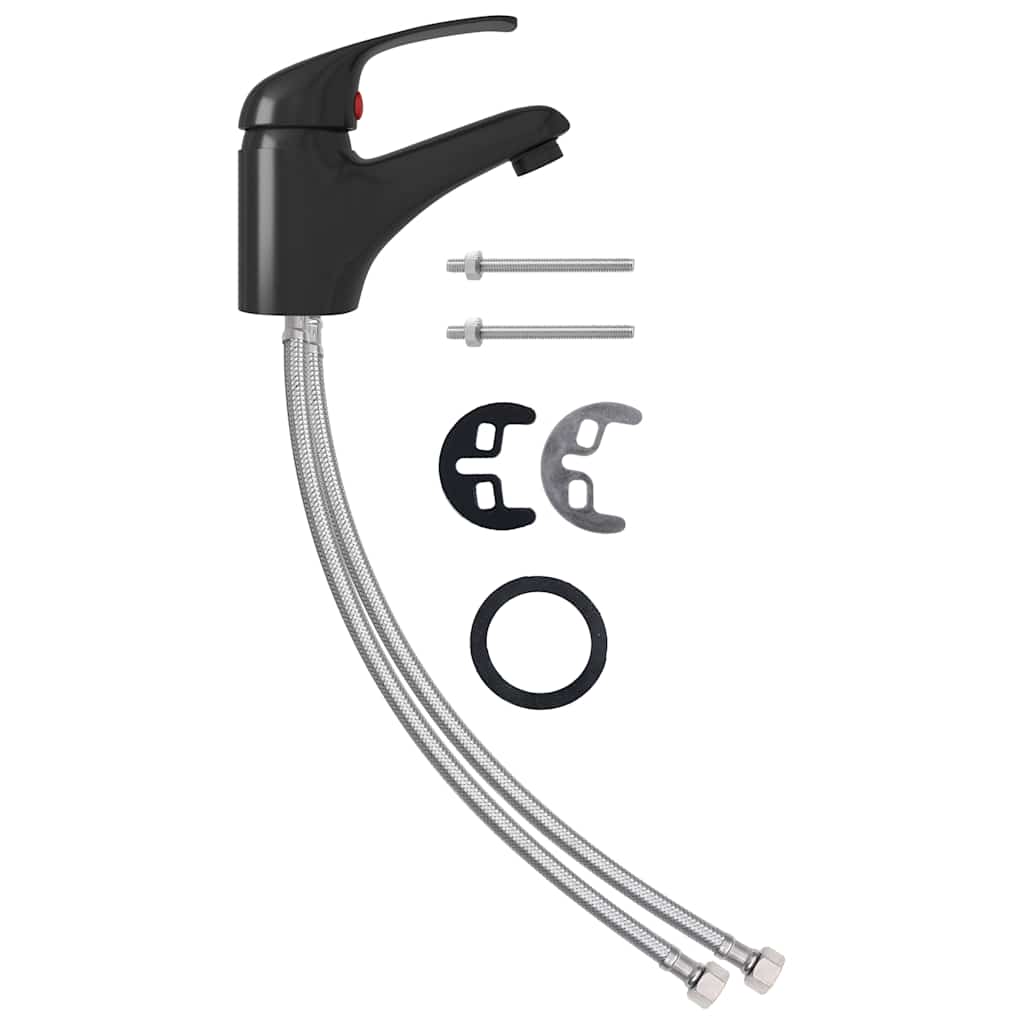 Basin Mixer Tap Black 13x10 cm