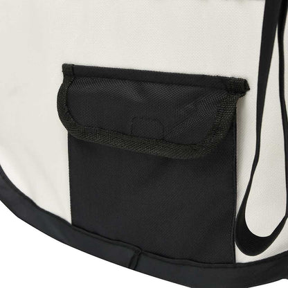 171008 vidaXL Foldable Dog Playpen with Carrying Bag Black 145x145x61 cm