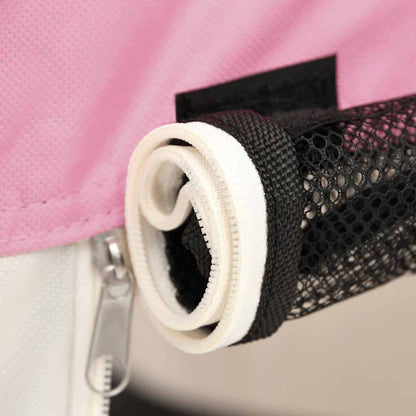 Foldable Dog Playpen with Carrying Bag Pink 125x125x61 cm