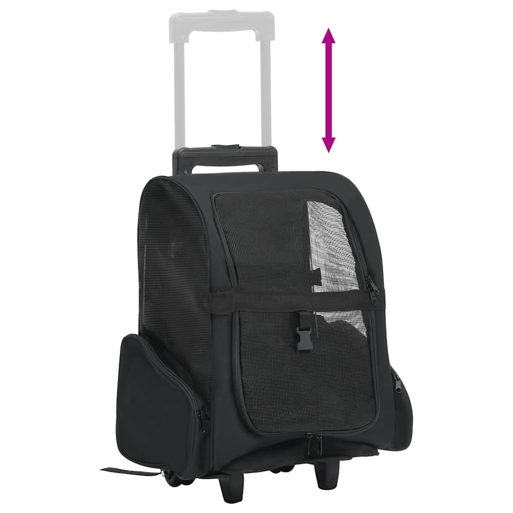 Foldable Multipurpose Pet Trolley Black