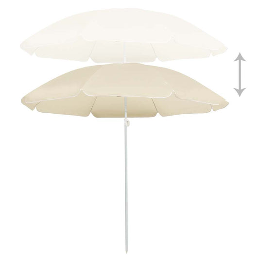 Garden Parasol | Sand | Polyester, Steel | UV-resistant materials