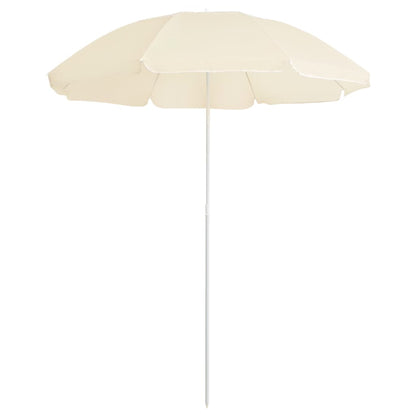 Garden Parasol | Sand | 100% Polyester, Steel | 180 cm diameter