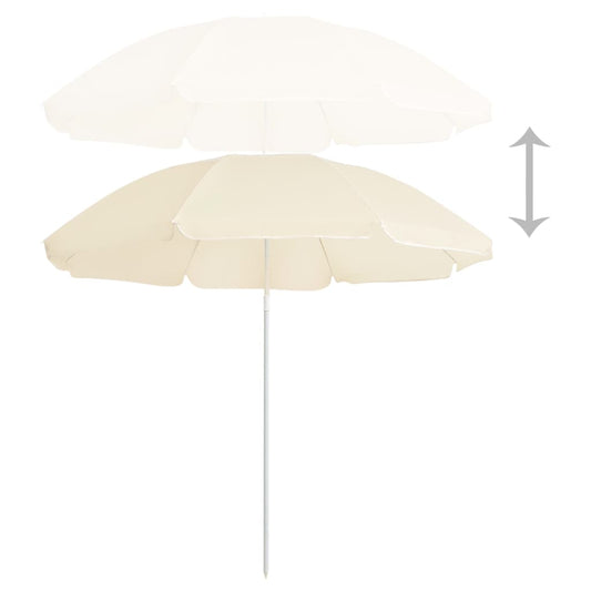 Garden Parasol | Sand | 100% Polyester, Steel | 180 cm diameter