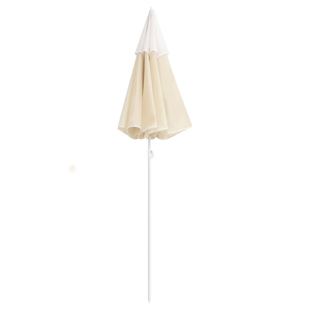 Garden Parasol | Sand | 100% Polyester, Steel | 180 cm diameter