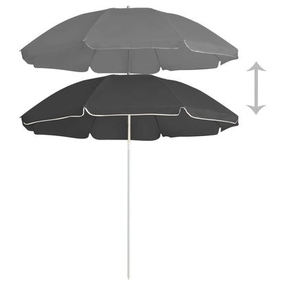 Garden Parasol | Anthracite | 100% polyester, steel | 180 cm arc length