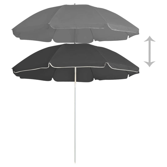 Garden Parasol | Anthracite | 100% polyester, steel | 180 cm arc length