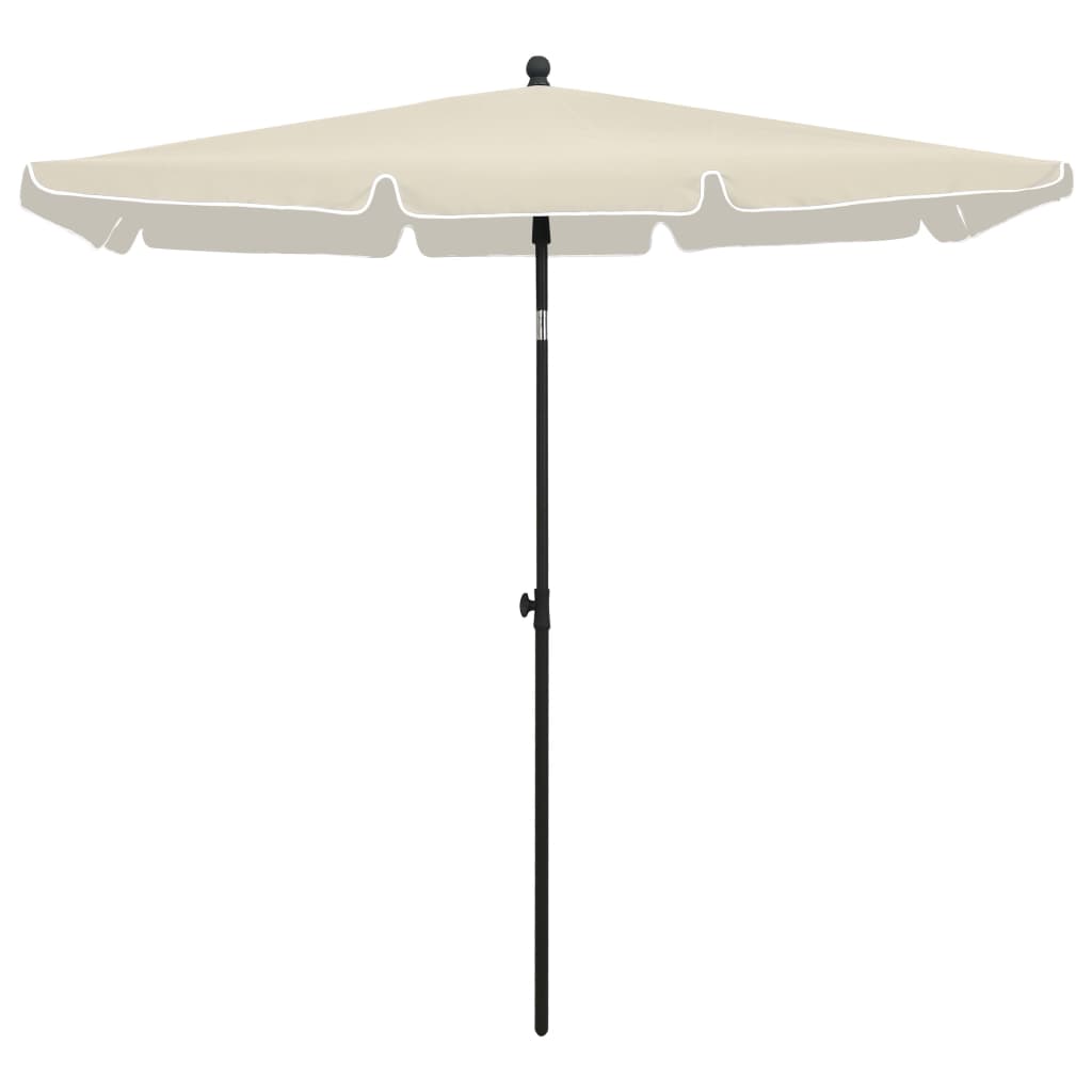 Garden Parasol | Sand | Fabric (100% polyester), Steel | 210x140 cm