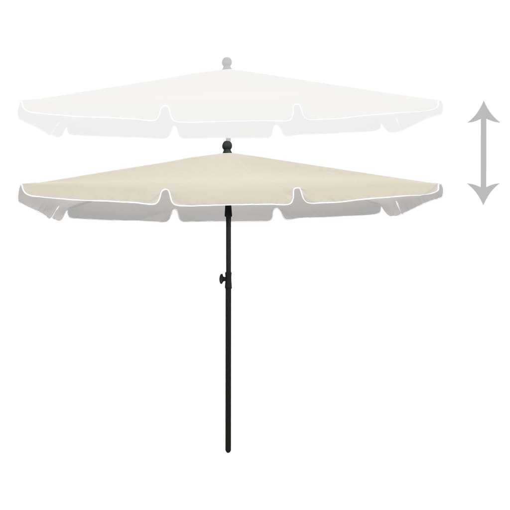 Garden Parasol | Sand | Fabric (100% polyester), Steel | 210x140 cm