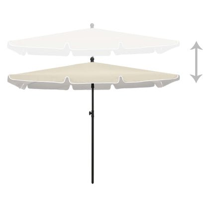 Garden Parasol | Sand | Fabric (100% polyester), Steel | 210x140 cm