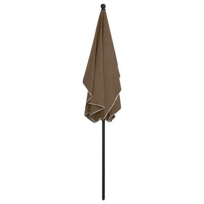 Garden Parasol | Taupe | Polyester, Steel | 210 x 140 cm | Tiltable