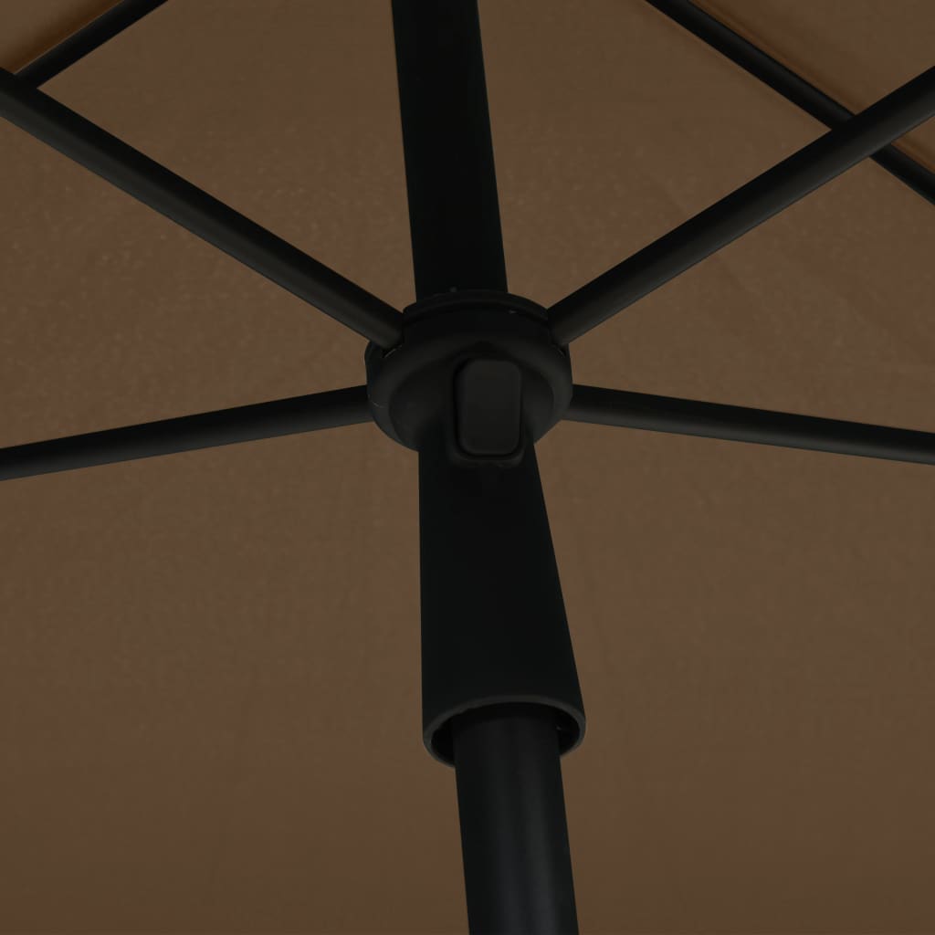 Garden Parasol | Taupe | Polyester, Steel | 210 x 140 cm | Tiltable