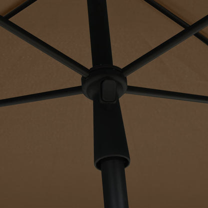 Garden Parasol | Taupe | Polyester, Steel | 210 x 140 cm | Tiltable