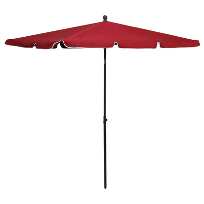 Garden Parasol | Bordeaux Red | 100% Polyester Fabric | 210x140 cm