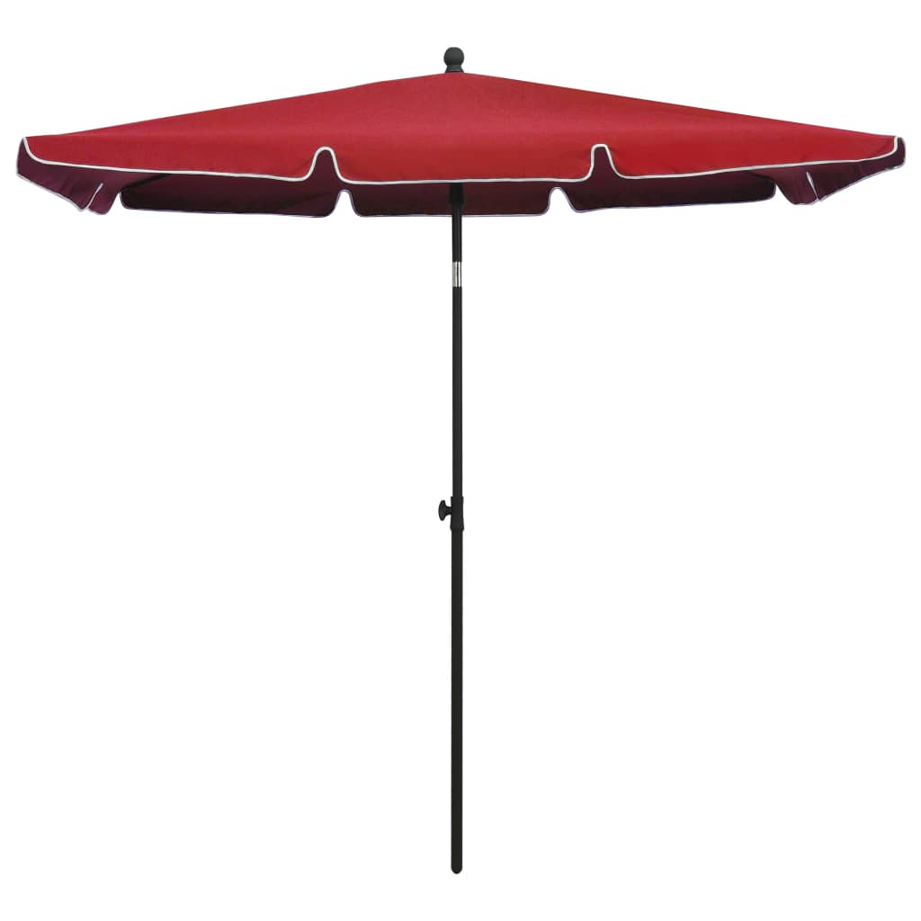 Garden Parasol | Bordeaux Red | 100% Polyester Fabric | 210x140 cm