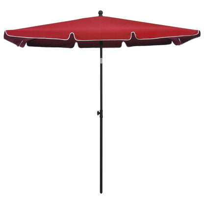 Garden Parasol | Bordeaux Red | 100% Polyester Fabric | 210x140 cm