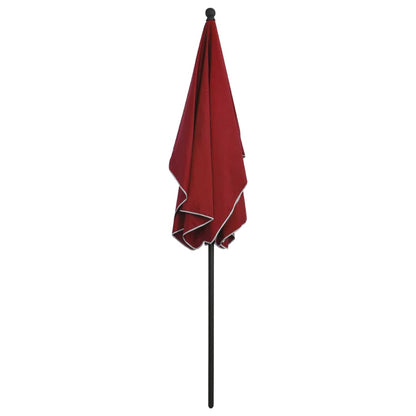 Garden Parasol | Bordeaux Red | 100% Polyester Fabric | 210x140 cm