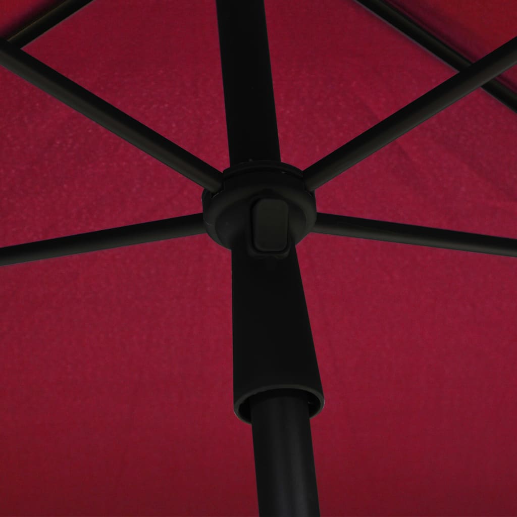 Garden Parasol | Bordeaux Red | 100% Polyester Fabric | 210x140 cm