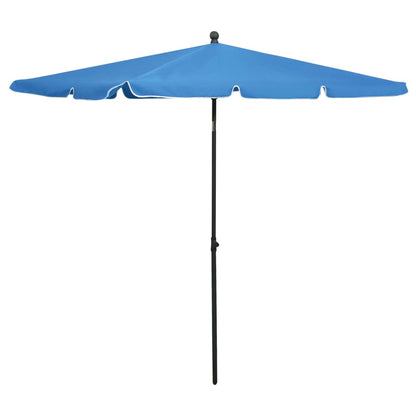 Garden Parasol with Pole 210x140 cm Azure Blue