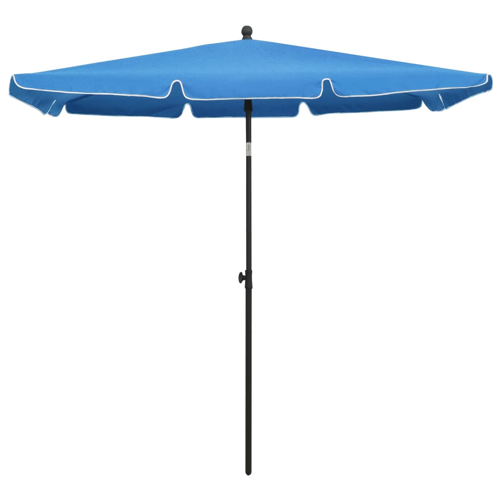 Garden Parasol with Pole 210x140 cm Azure Blue