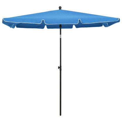 Garden Parasol with Pole 210x140 cm Azure Blue