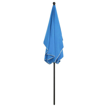 Garden Parasol with Pole 210x140 cm Azure Blue