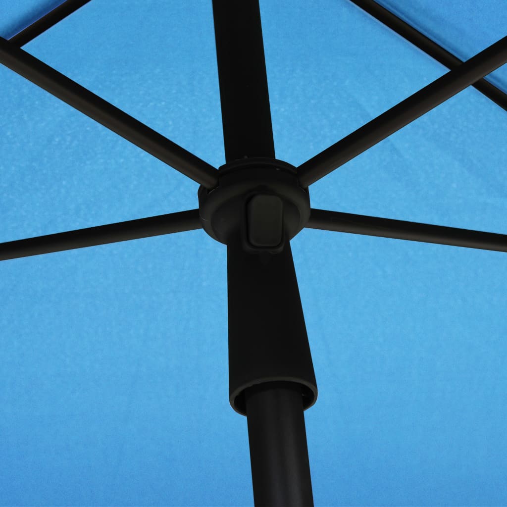 Garden Parasol with Pole 210x140 cm Azure Blue