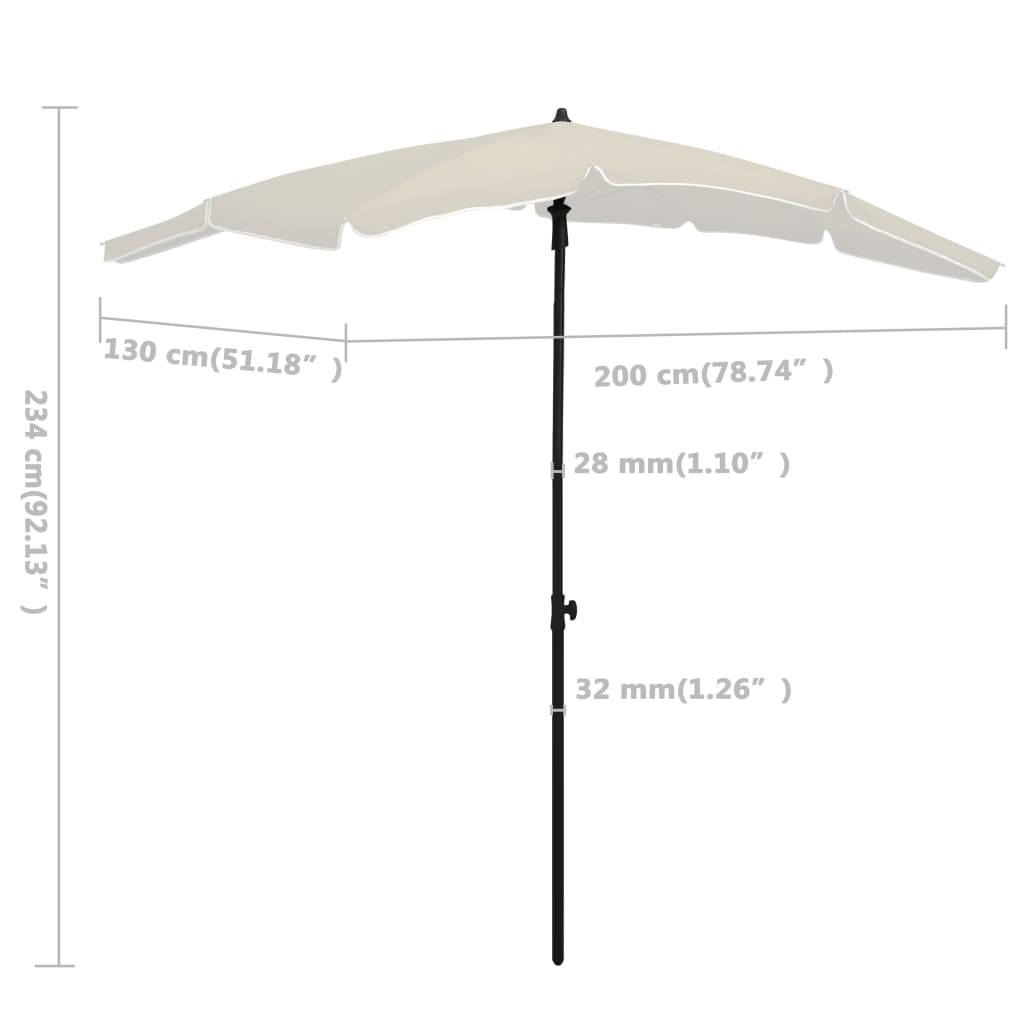 Garden Parasol | Sand | Fabric (100% polyester), steel | Medium