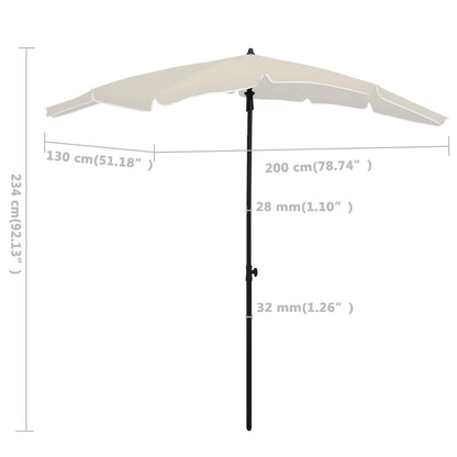 Garden Parasol | Sand | Fabric (100% polyester), steel | Medium