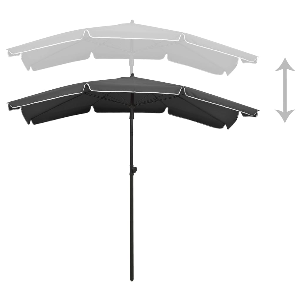 Garden Parasol | Anthracite | Polyester, Steel | Large |  Tiltable