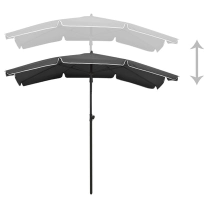 Garden Parasol | Anthracite | Polyester, Steel | Large |  Tiltable