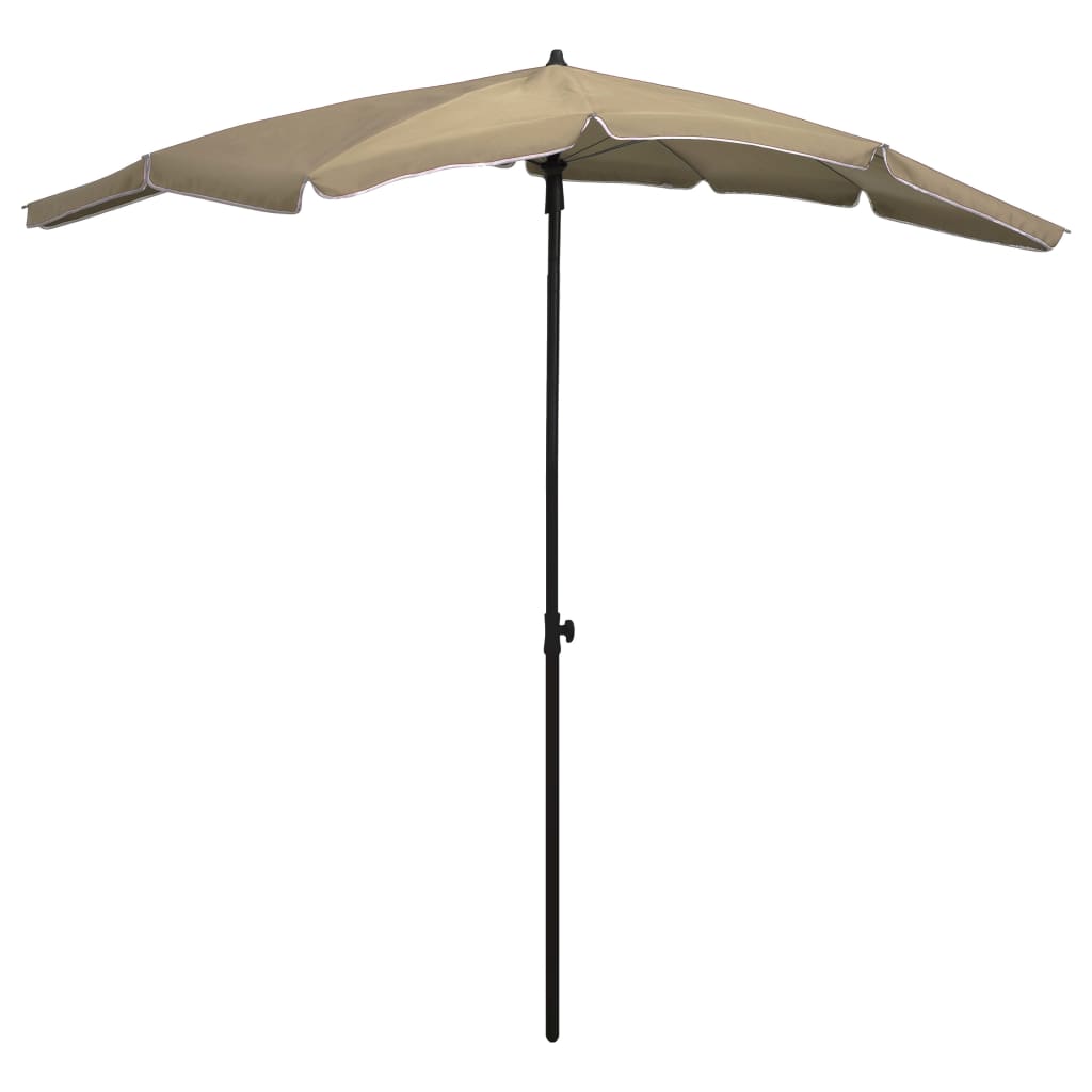 Garden Parasol | Taupe | Polyester, Steel | 200x130 cm |  Tiltable