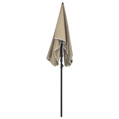 Garden Parasol | Taupe | Polyester, Steel | 200x130 cm |  Tiltable