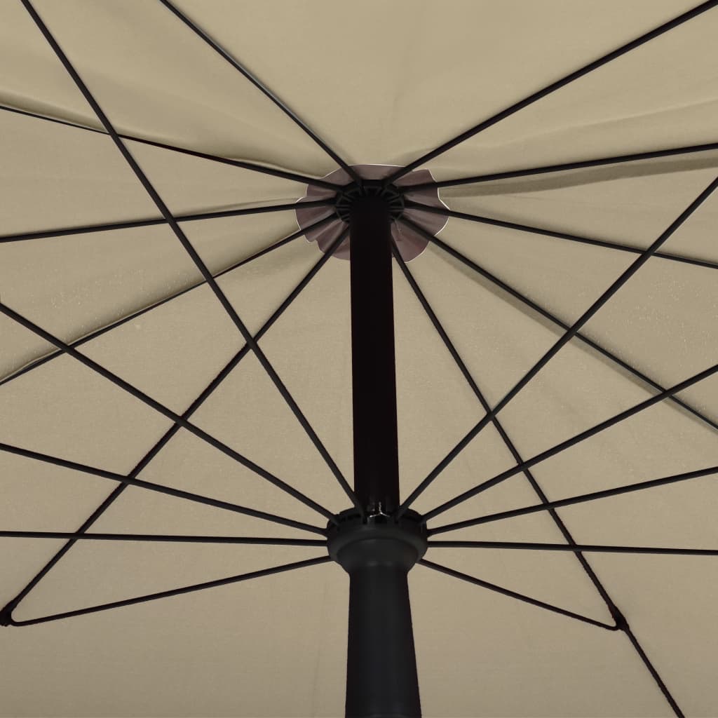 Garden Parasol | Taupe | Polyester, Steel | 200x130 cm |  Tiltable