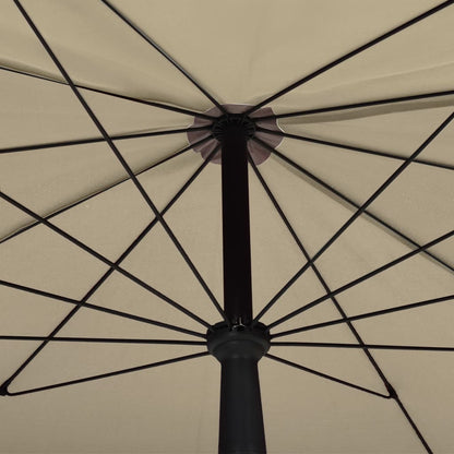 Garden Parasol | Taupe | Polyester, Steel | 200x130 cm |  Tiltable