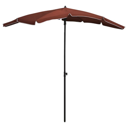 Garden Parasol | Terracotta | Fabric (100% polyester), steel