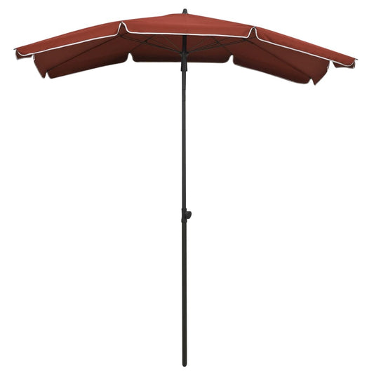 Garden Parasol | Terracotta | Fabric (100% polyester), steel