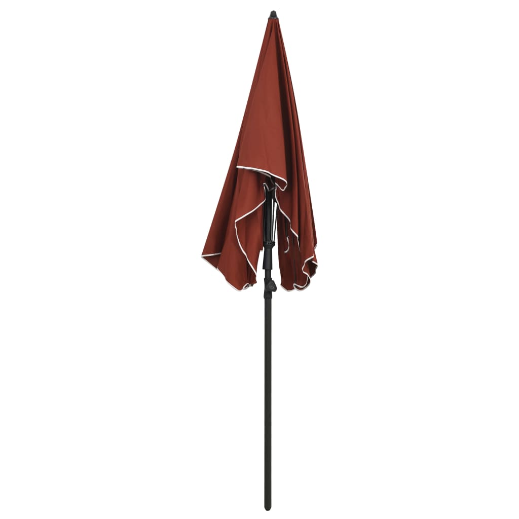 Garden Parasol | Terracotta | Fabric (100% polyester), steel