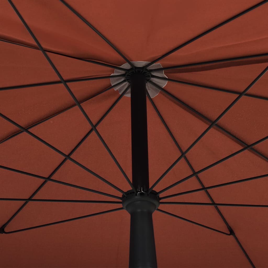 Garden Parasol | Terracotta | Fabric (100% polyester), steel