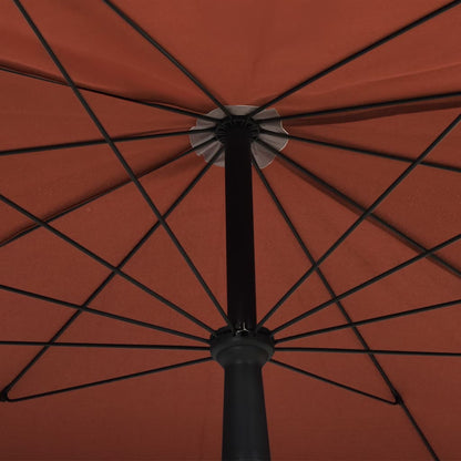Garden Parasol | Terracotta | Fabric (100% polyester), steel