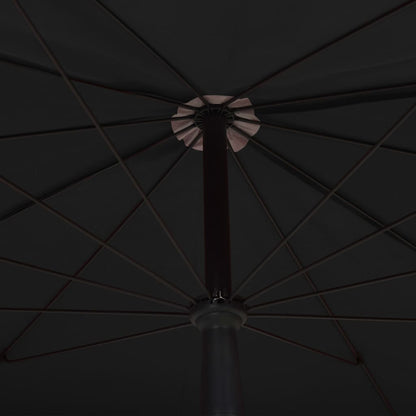 Garden Parasol | Black | Polyester | 200 x 130 cm | Collapsible
