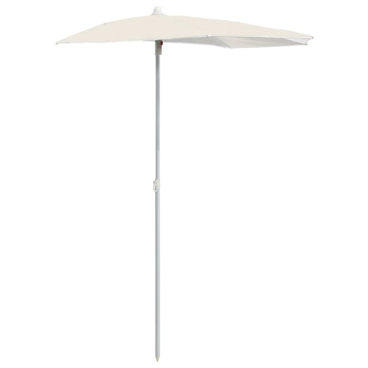 Garden Parasol | Sand | Polyester fabric, Steel | Medium | Collapsible