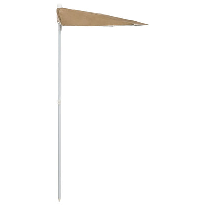 Garden Parasol | Taupe | Polyester, Steel | Large | Collapsible | Other