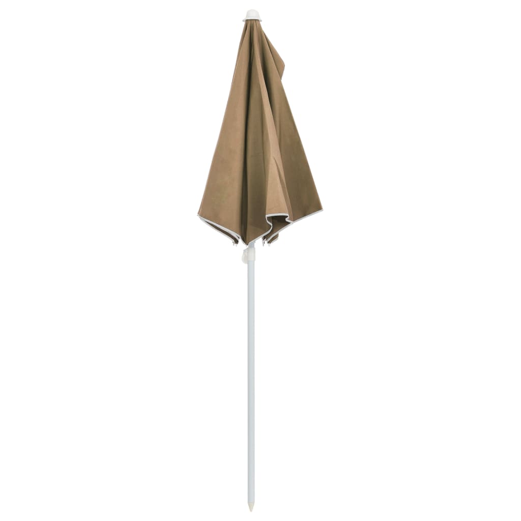 Garden Parasol | Taupe | Polyester, Steel | Large | Collapsible | Other