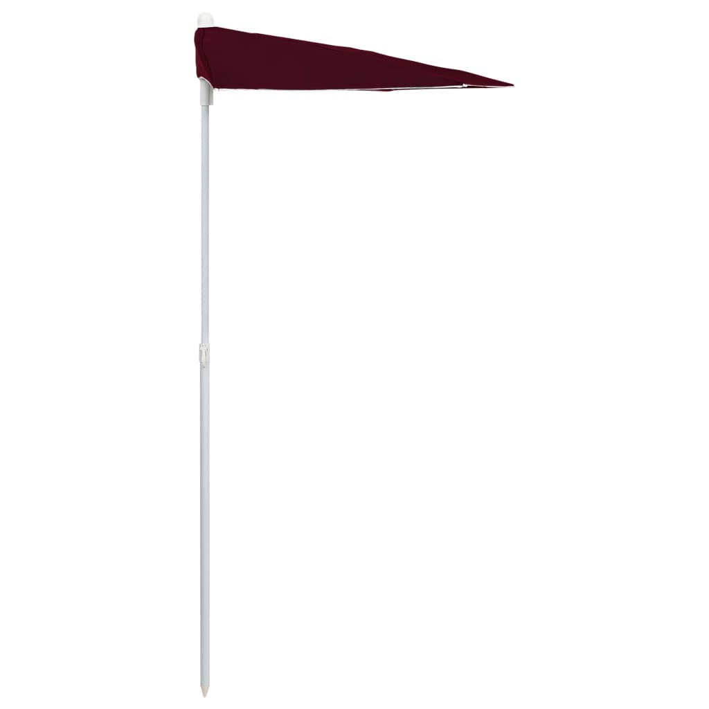 Garden Parasol | Bordeaux Red | Polyester, Steel | Medium | Collapsible