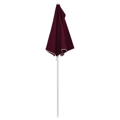 Garden Parasol | Bordeaux Red | Polyester, Steel | Medium | Collapsible