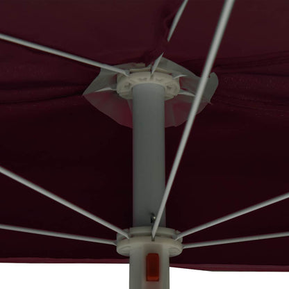 Garden Parasol | Bordeaux Red | Polyester, Steel | Medium | Collapsible