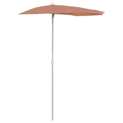 Garden Parasol | Terracotta | Fabric (100% polyester), Steel